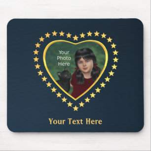Stars on Midnight Blue: Add Own Photo Mouse Pad