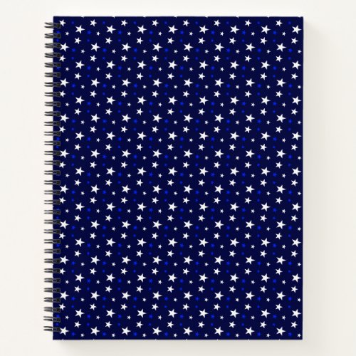 Stars on Navy Blue Notebook