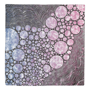 Stars orbs and circles abstract design  duvet cover