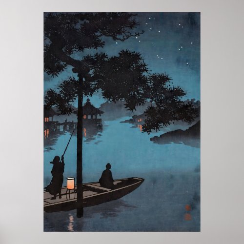 Stars over Biwa Lake Poster