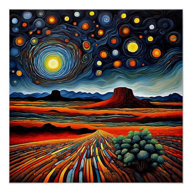 Stars over the desert poster (Front)