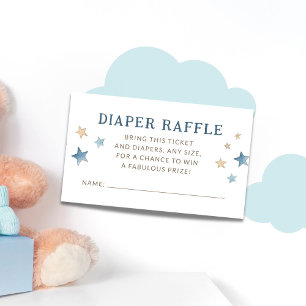 Stars Over the Moon Diaper Raffle Enclosure Card
