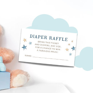 Stars Over the Moon Diaper Raffle Enclosure Card
