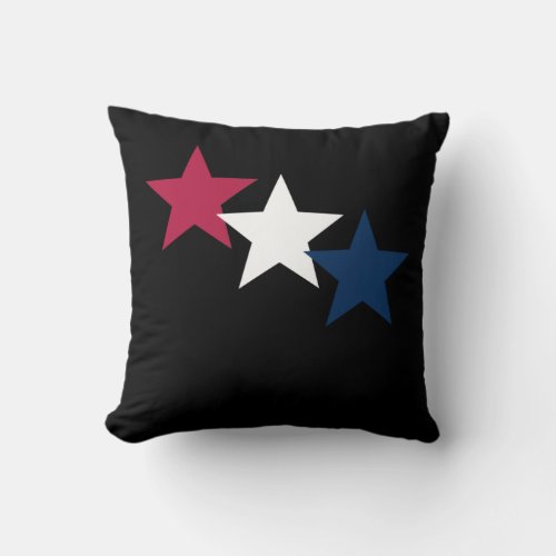 Stars Patriotic American Flag USA Throw Pillow