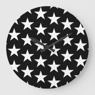 Stars Pattern 11 Large Clock