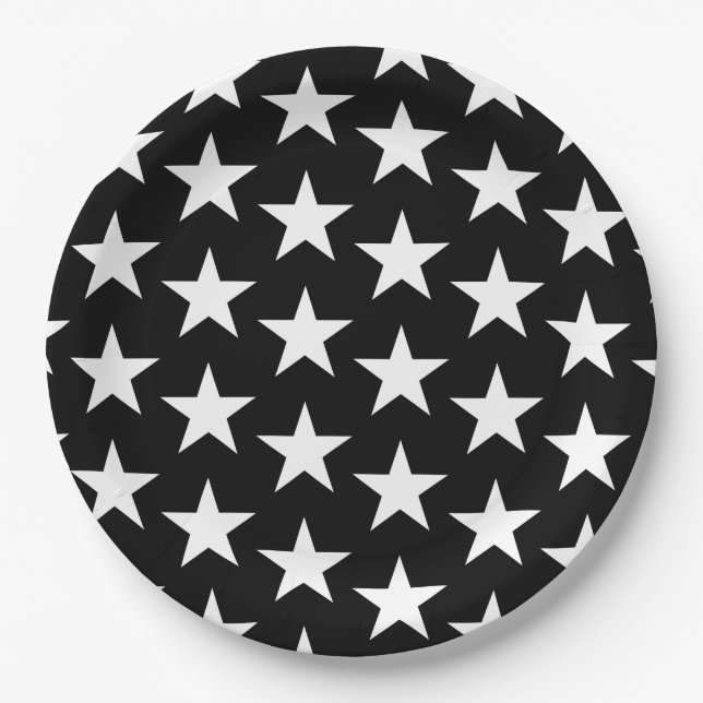 Stars Pattern 11 Paper Plates (Front)