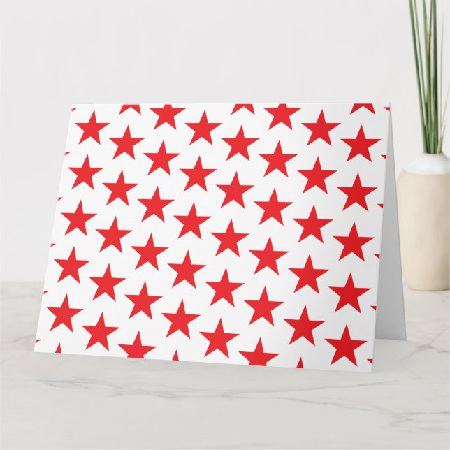 Stars Pattern 14 Letterpress Thank You Card (Front)