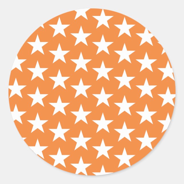 Stars Pattern 23 Classic Round Sticker (Front)