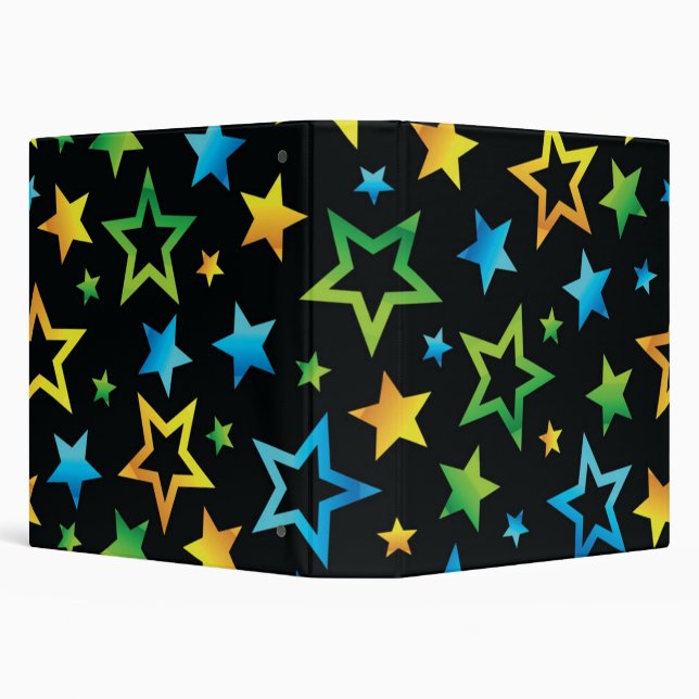 Stars pattern 3 ring binder (Background)