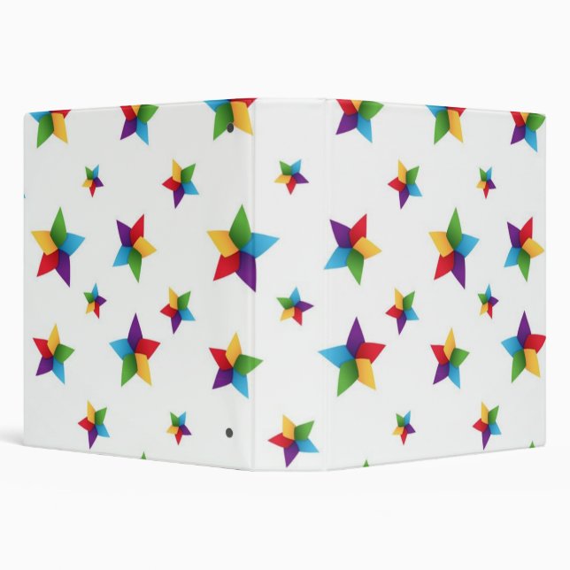 Stars pattern 3 ring binder (Background)