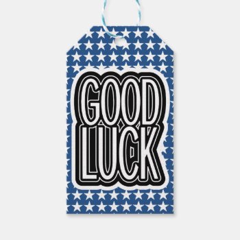Stars Pattern And Luck Gift Tags by RicardoArtes at Zazzle