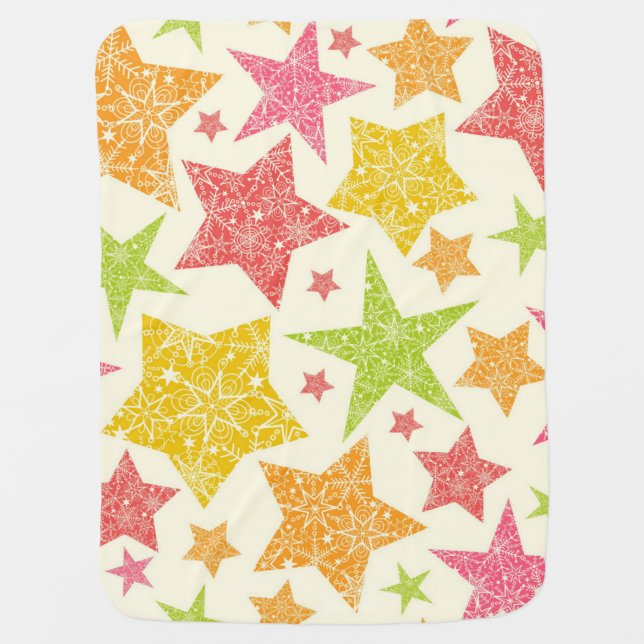 Stars pattern baby blanket (Front)