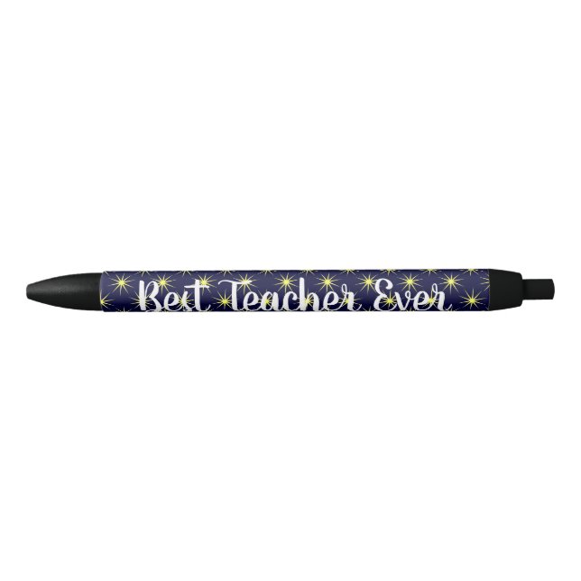 Stars Pattern Best Teacher Ever Pen (Front)