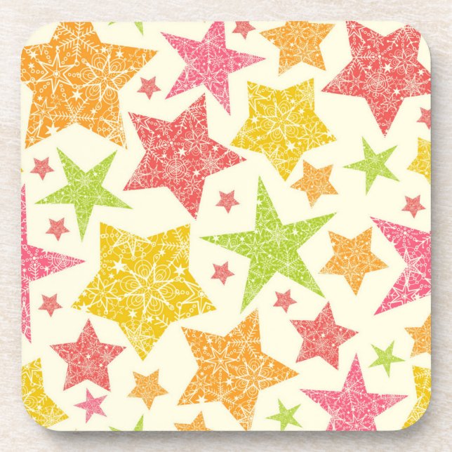 Stars pattern beverage coaster (Front)