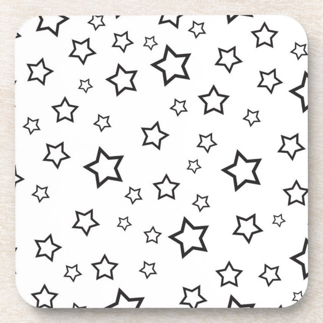 Stars pattern beverage coaster (Front)