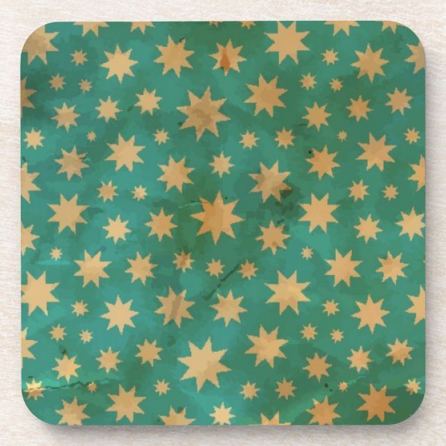 Stars pattern beverage coaster (Front)