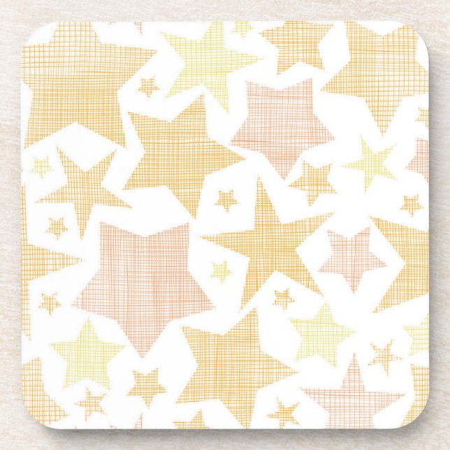 Stars pattern beverage coaster (Front)