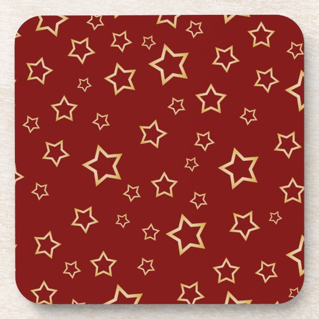 Stars pattern beverage coaster (Front)