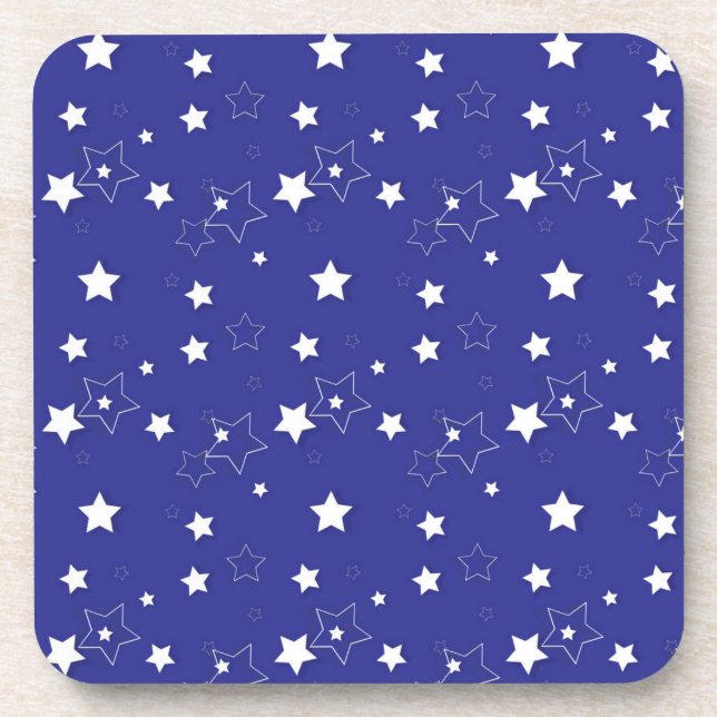 Stars pattern beverage coaster (Front)