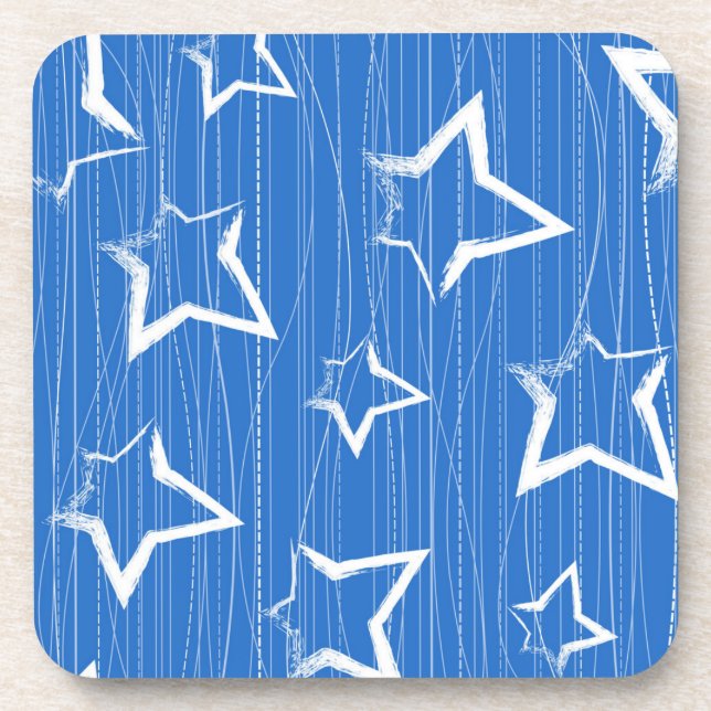 Stars pattern beverage coaster (Front)