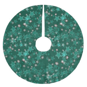 Stars Pattern Brushed Polyester Tree Skirt