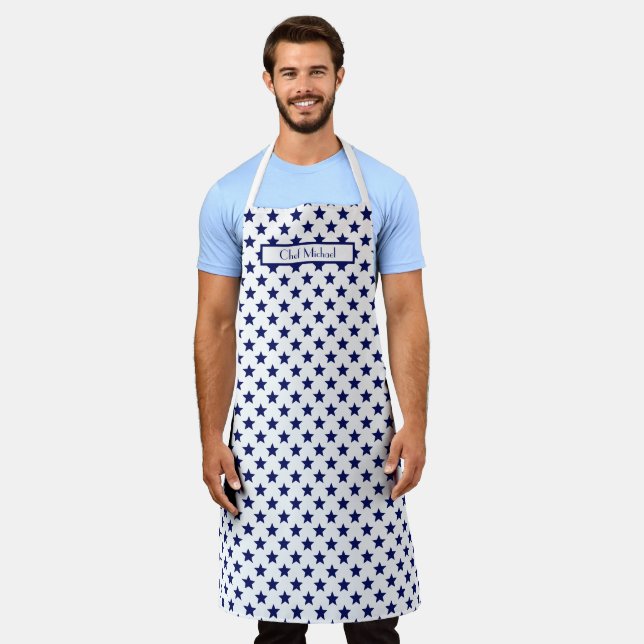 Stars Pattern DIY Colors and Background SV Apron (Worn)
