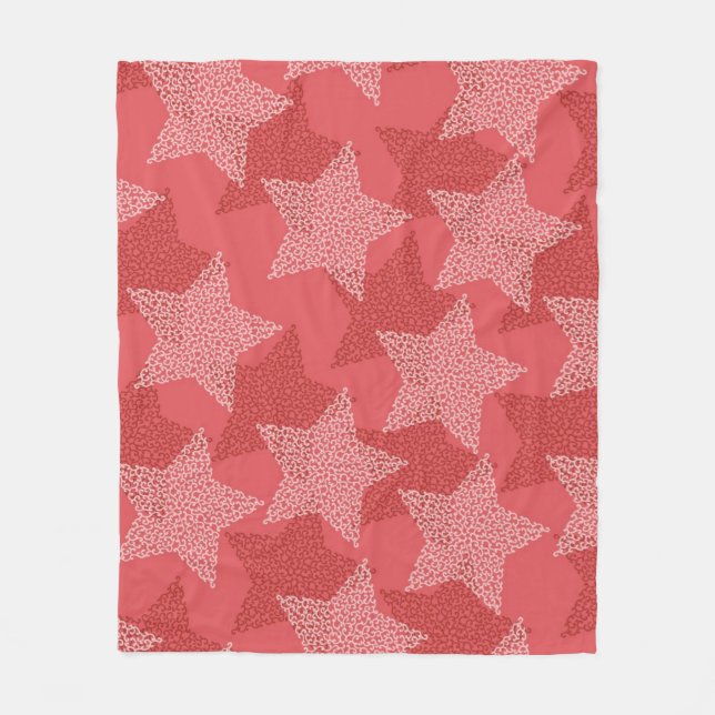 Stars pattern fleece blanket (Front)
