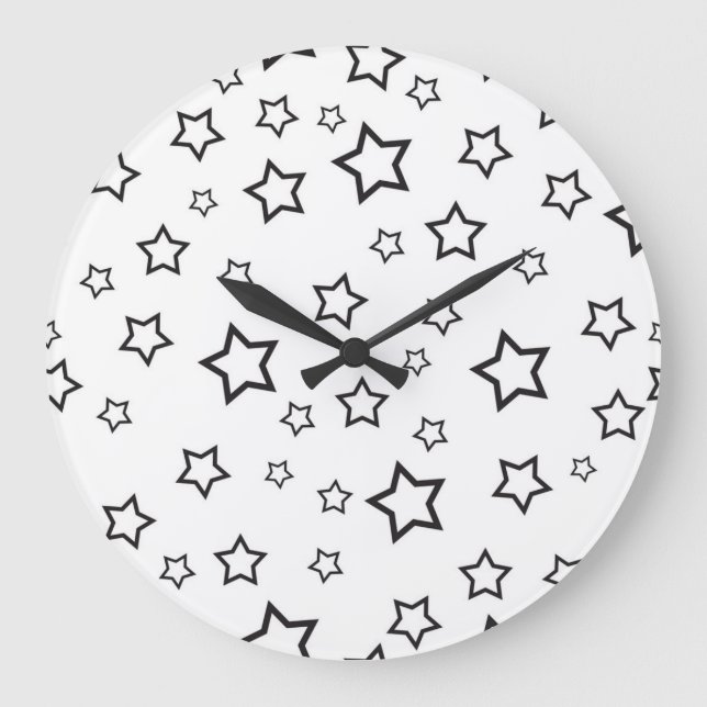 Stars pattern large clock (Front)