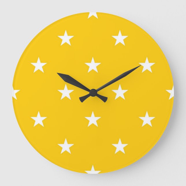 Stars pattern large clock (Front)