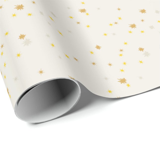 Stars pattern (off white) wrapping paper (Roll Corner)