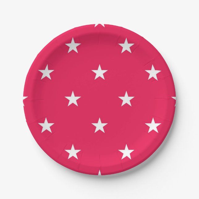Stars pattern paper plates (Front)