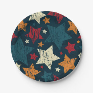 Stars pattern paper plates