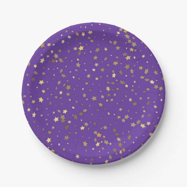 Stars pattern paper plates (Front)