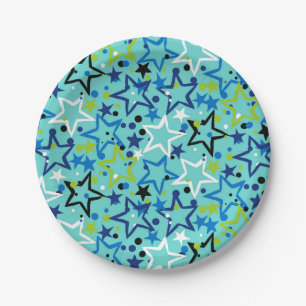 Stars pattern paper plates