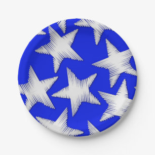 Stars pattern paper plates