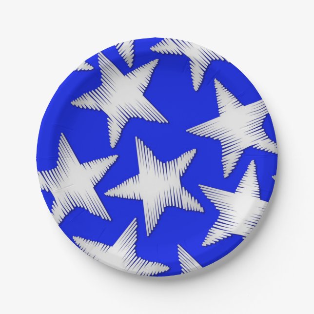 Stars pattern paper plates (Front)