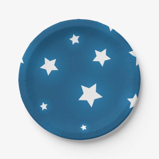 Stars pattern paper plates (Front)