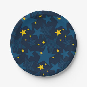 Stars pattern paper plates