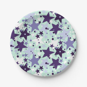 Stars pattern paper plates