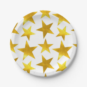Stars pattern paper plates