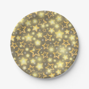 Stars pattern paper plates