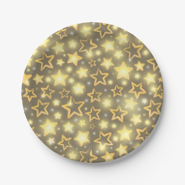 Stars pattern paper plates (Front)