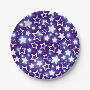 Stars pattern paper plates