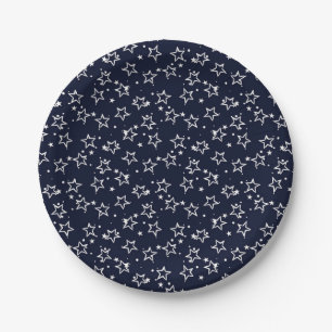 Stars pattern paper plates