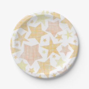 Stars pattern paper plates