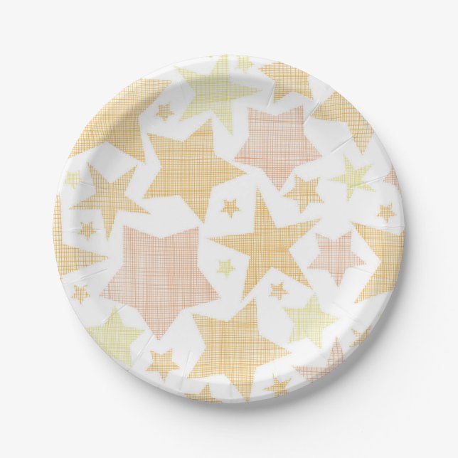 Stars pattern paper plates (Front)