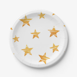 Stars pattern paper plates