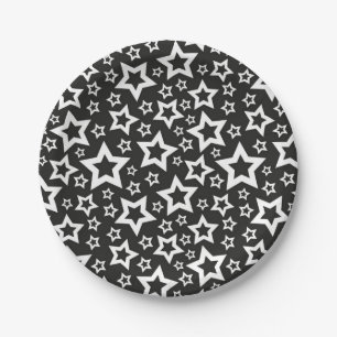 Stars pattern paper plates