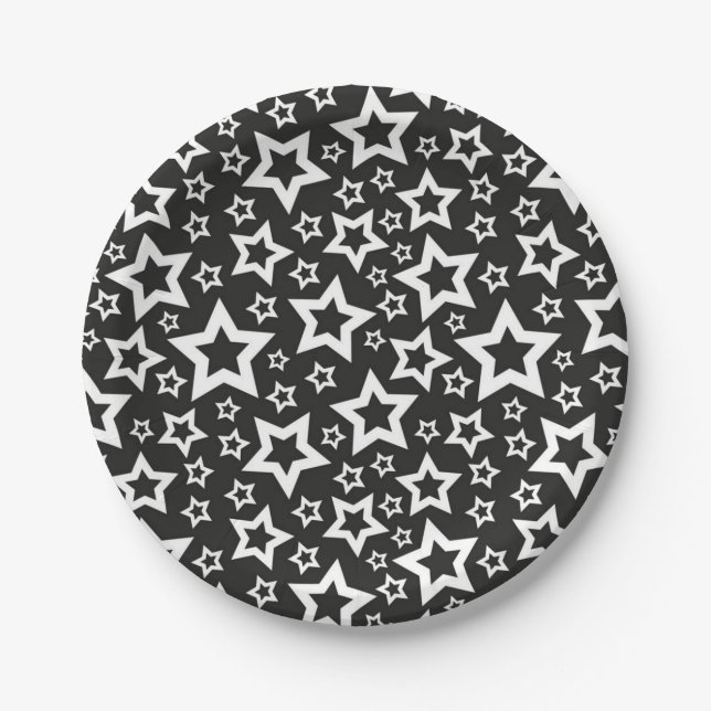 Stars pattern paper plates (Front)