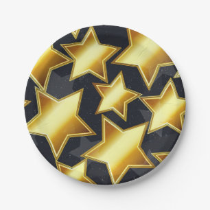 Stars pattern paper plates